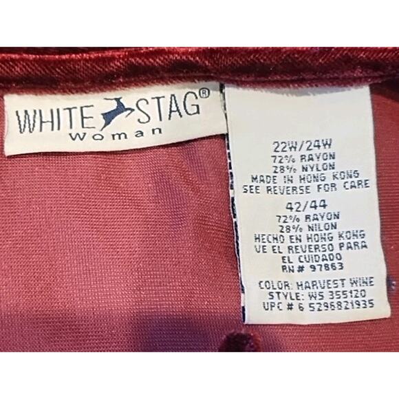 Maroon Christmas Velvet Embroidered Top 22 24 W Burgundy Red Holiday Whimsygoth - Picture 5 of 5